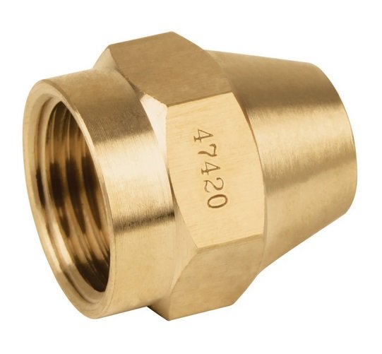 TUERCA DE BRONCE ASIENTO / CONICO 1/2" P/21 mm.